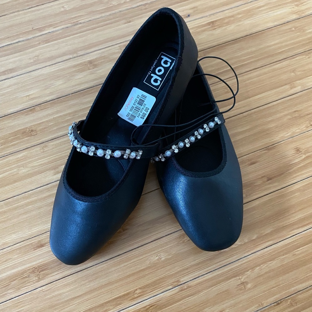 Mary Janes with Pearl Detailing ballet fairycore twee feminine flats